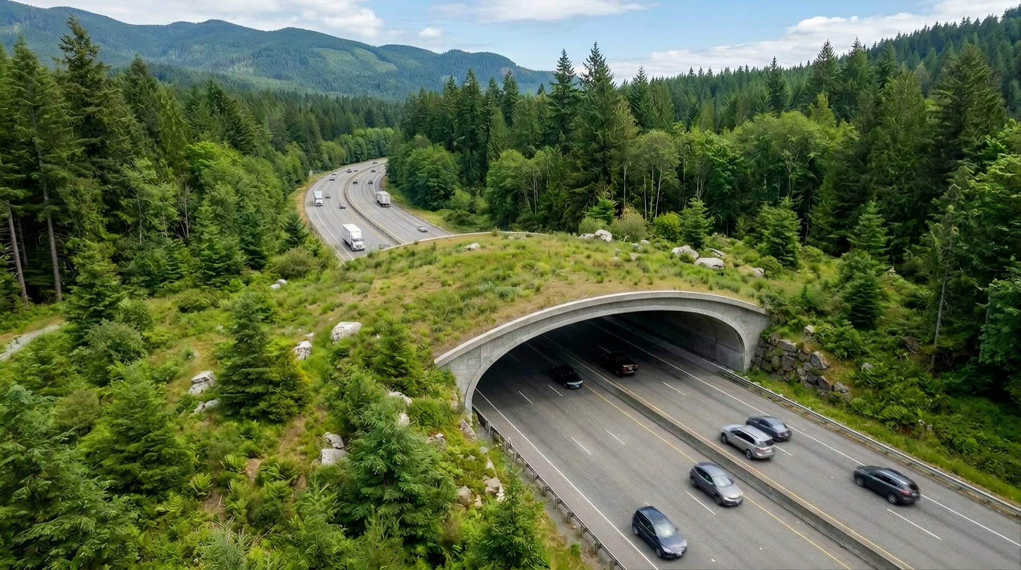 Ecodotto sopra un'autostrada